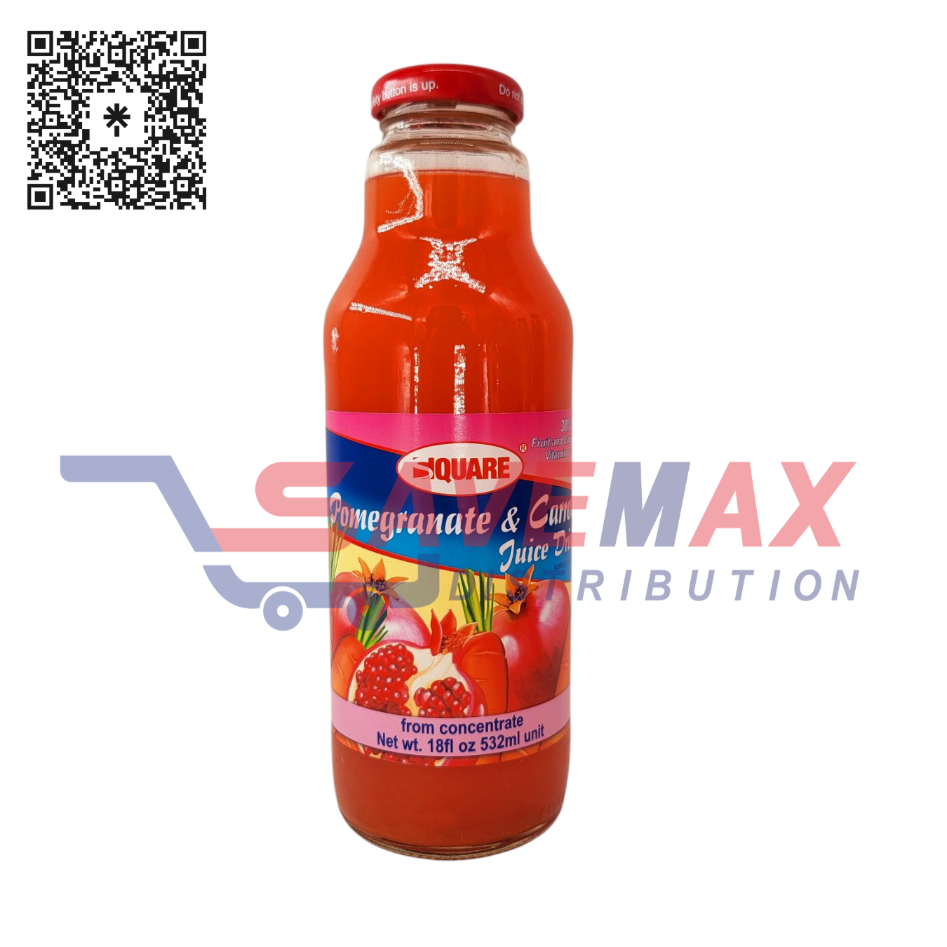 S10691 SQUARE POMOGRANATE & CARROT 12/18 OZ - Image 1