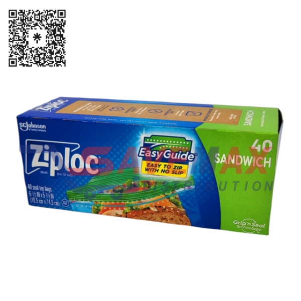ZIPLOC SANDWICH BAG 12/40CT
