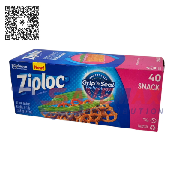 ZIPLOC FREEZER BAG GRIP N SEAL SNACK 12/40CT