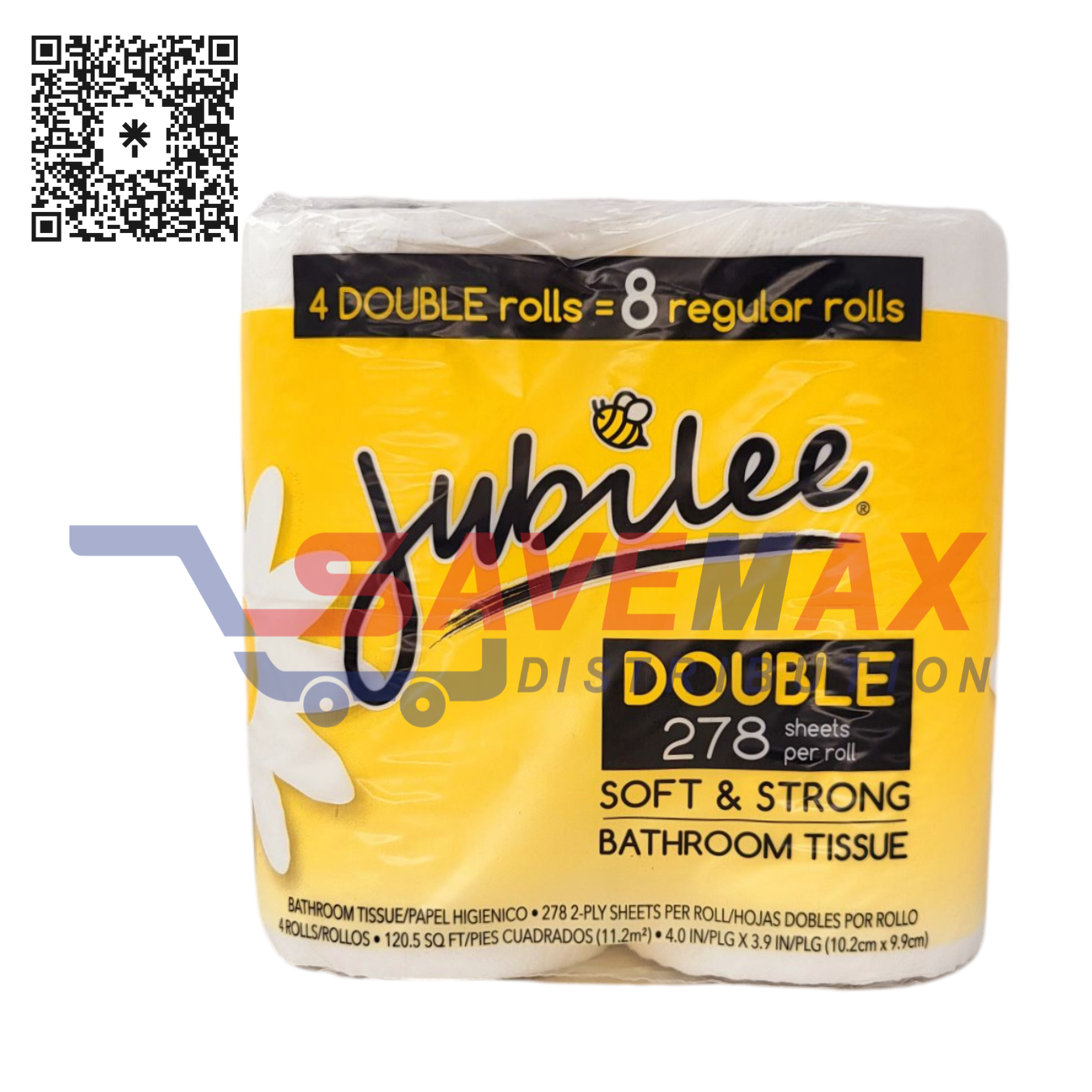 S10713 JUBILEE BATHROOM TISSUE DOUBLE ROLLS 12/4 - Image 1