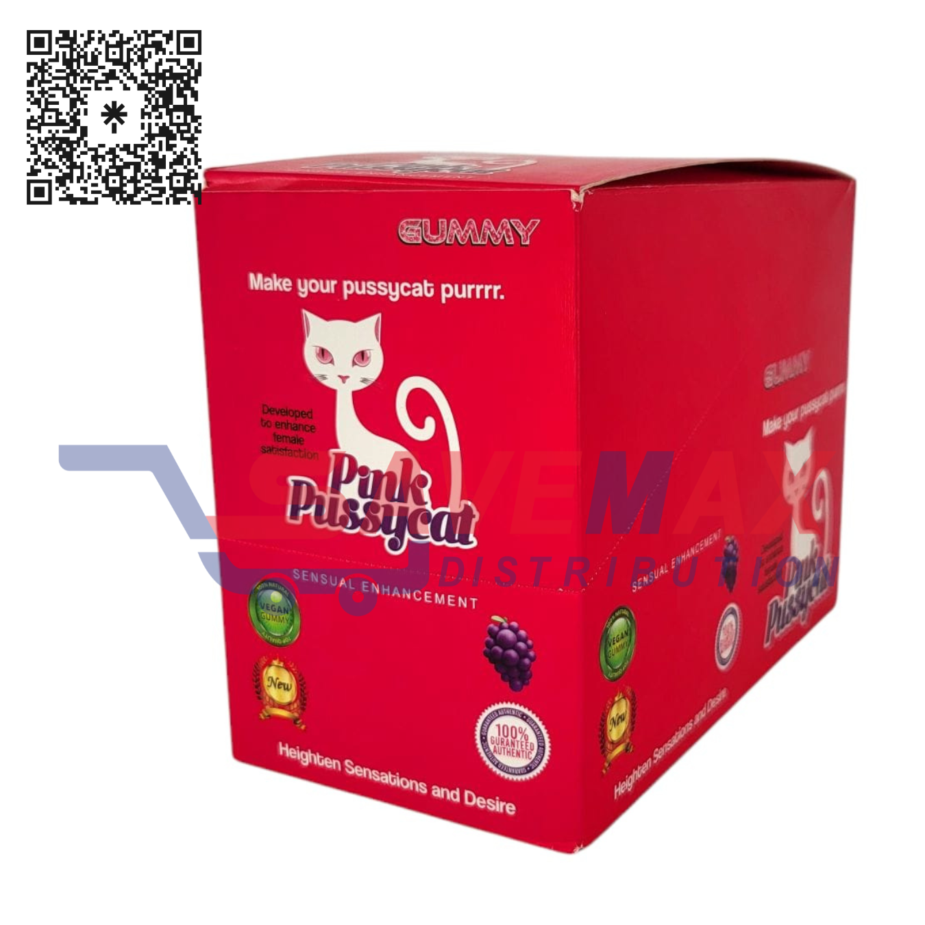 S10730 PINK PUSSY CAT GUMMY 24CT - Image 1
