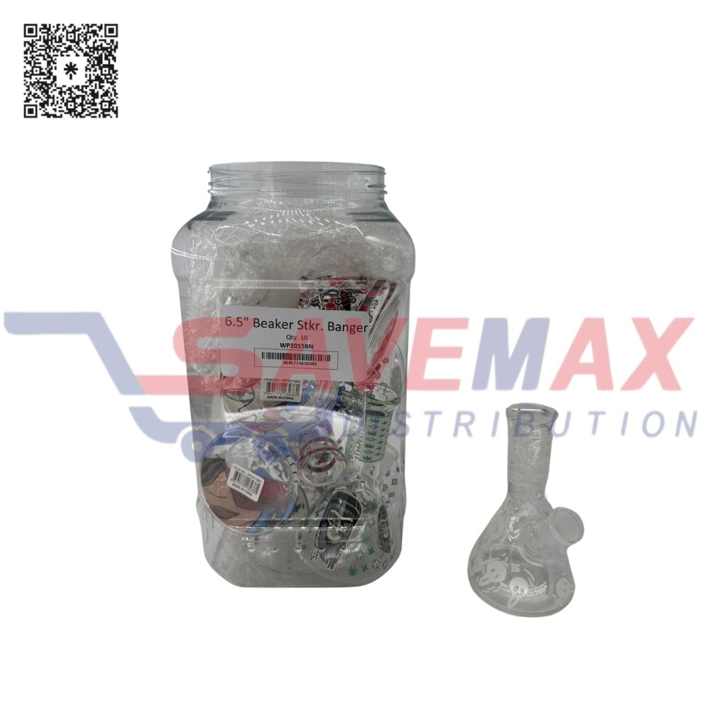 S10749 6.5' BEAKER WITH STIKER & BANGER 10CT - Image 1