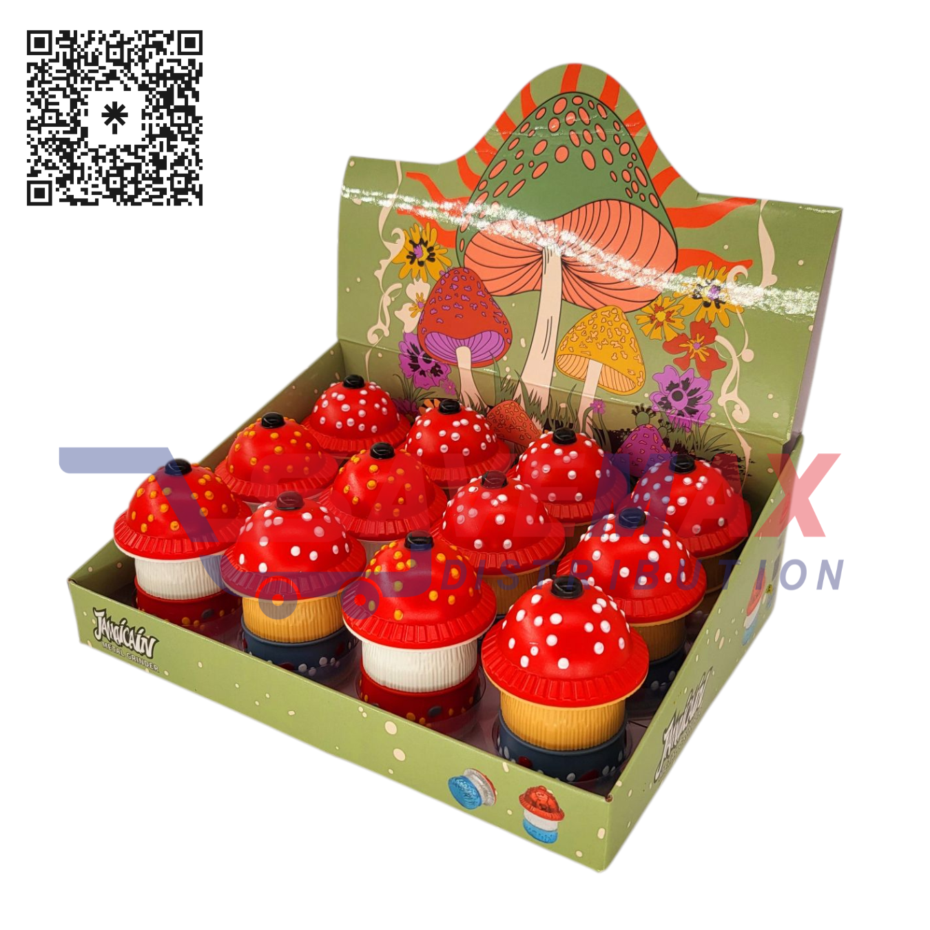S10758 CRUSHERS POLKA DOT MUSHROOM GRINDER 6CT - Image 1