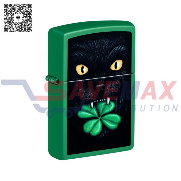 ZIPPO LIGHTER LUCKY CAT CLOVER 46721