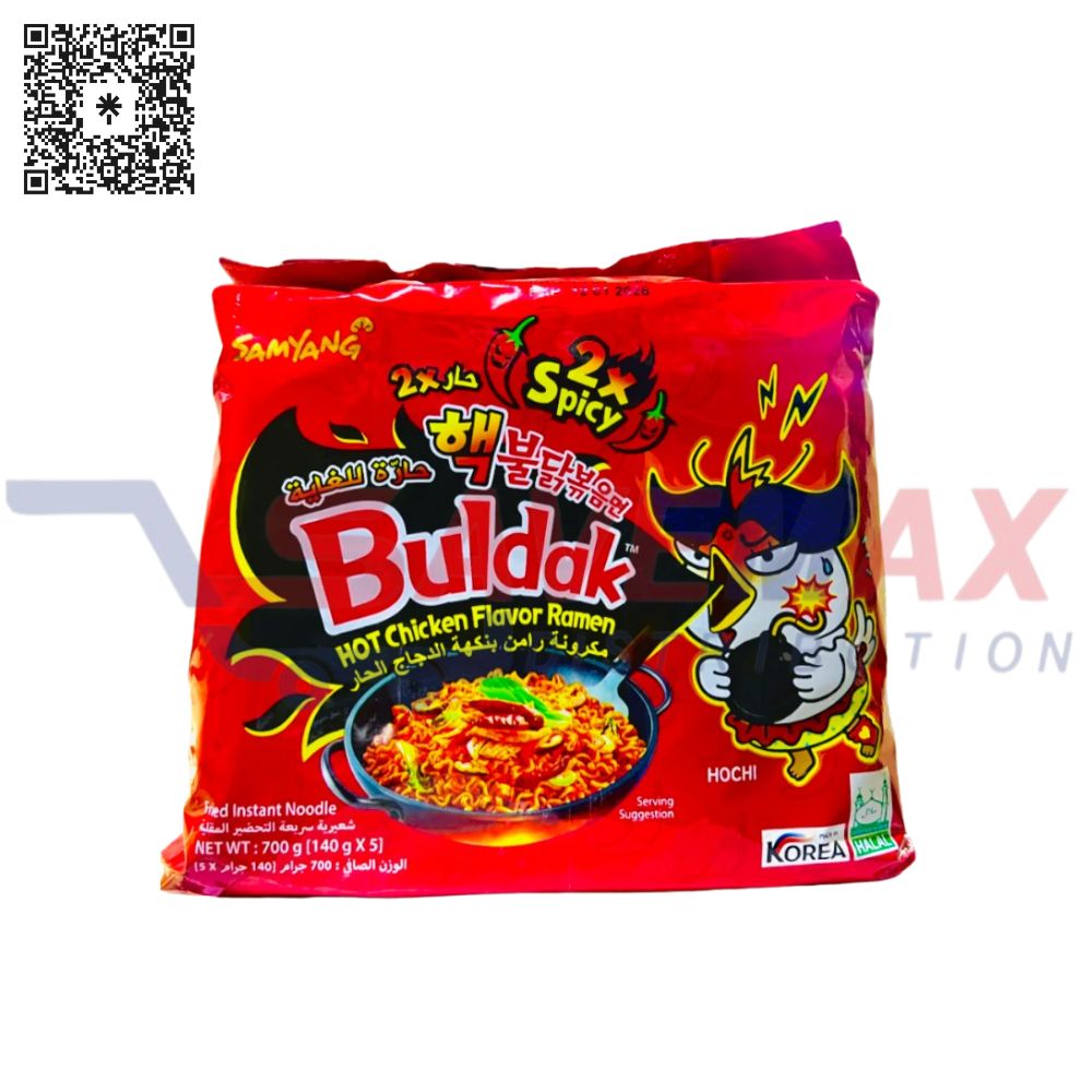 S10837 SAMYANG BULDAK SPICY 2X BAGS 8/5PK 130G - Image 1