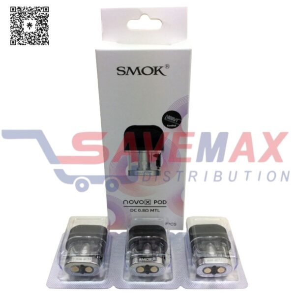 SMOK NOVO X CLEAR POD DC 0.8 MTL 3CT