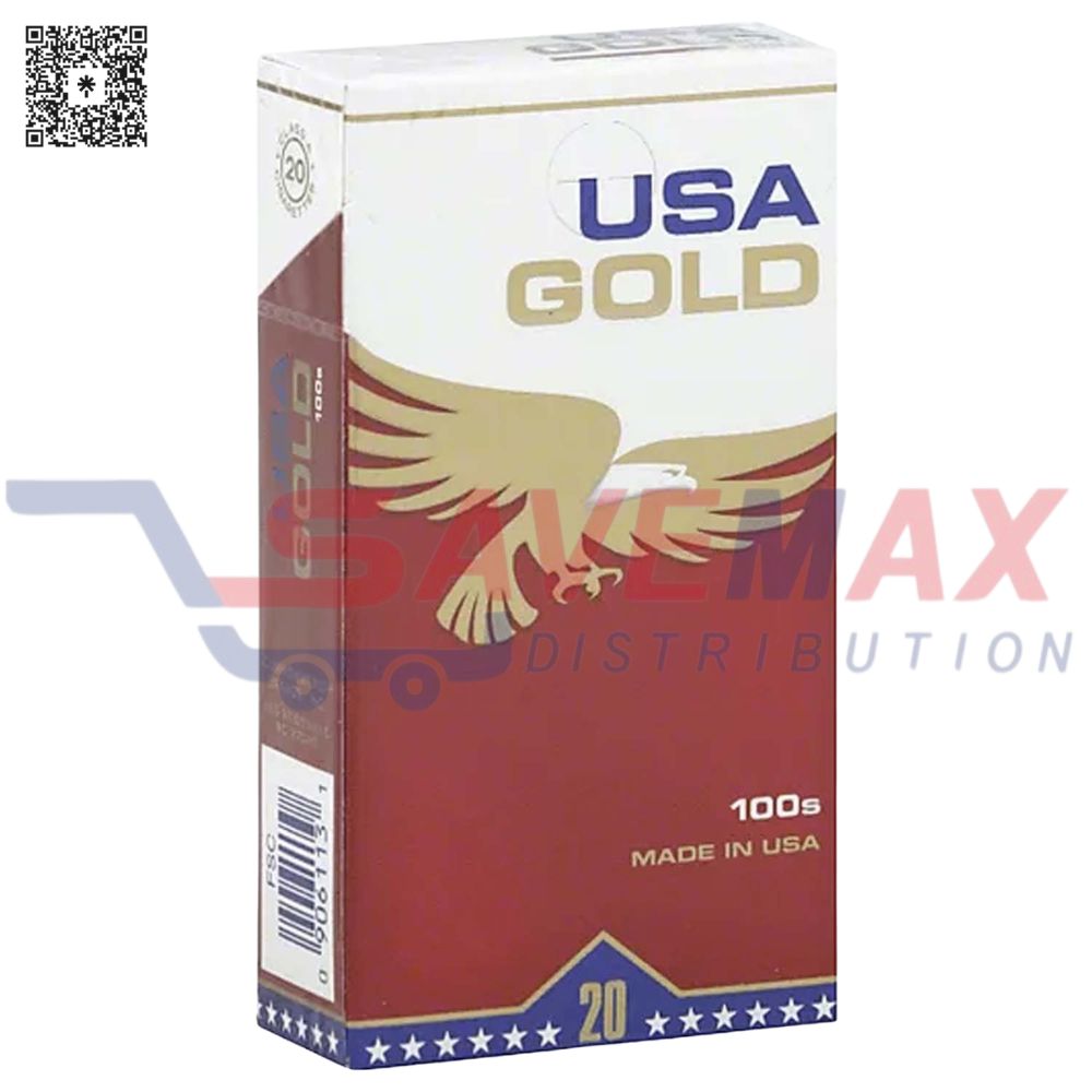 S01332 USA GOLD RED 100S BX FSC 10 PK - Image 1