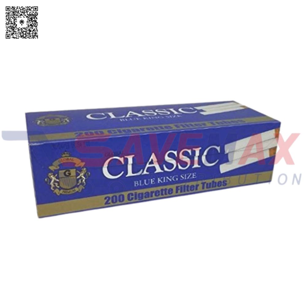 S02026 CLASSIC TUBES BLUE KING SIZE 200CT - Image 1