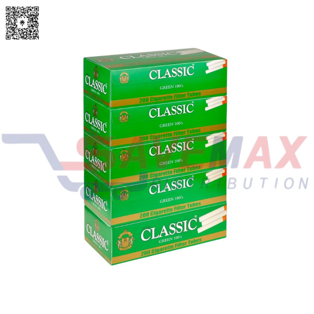 S02027 CLASSIC TUBES GREEN 100MM 200CT - Image 1