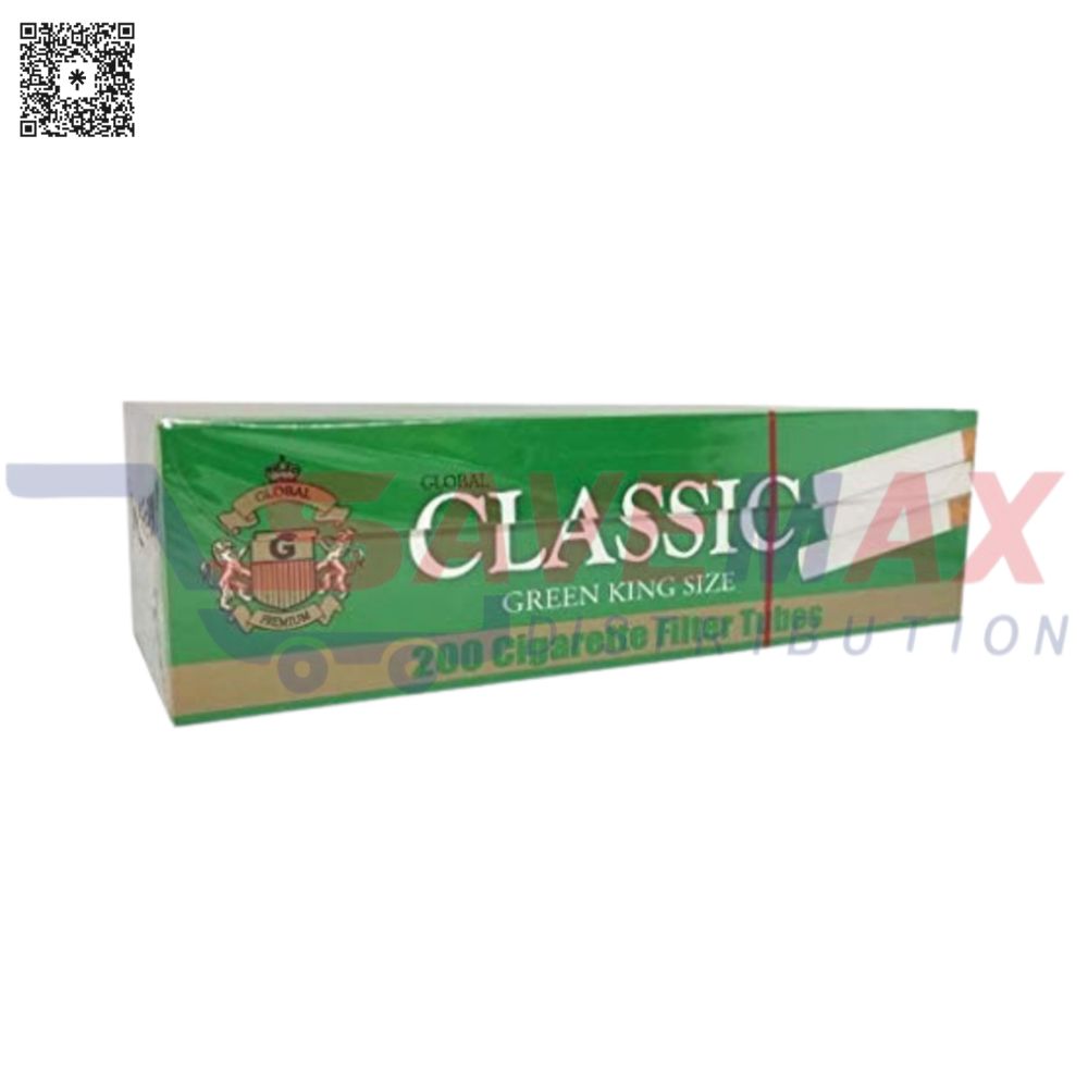 S02028 CLASSIC TUBES GREEN KING SIZE 200CT - Image 1