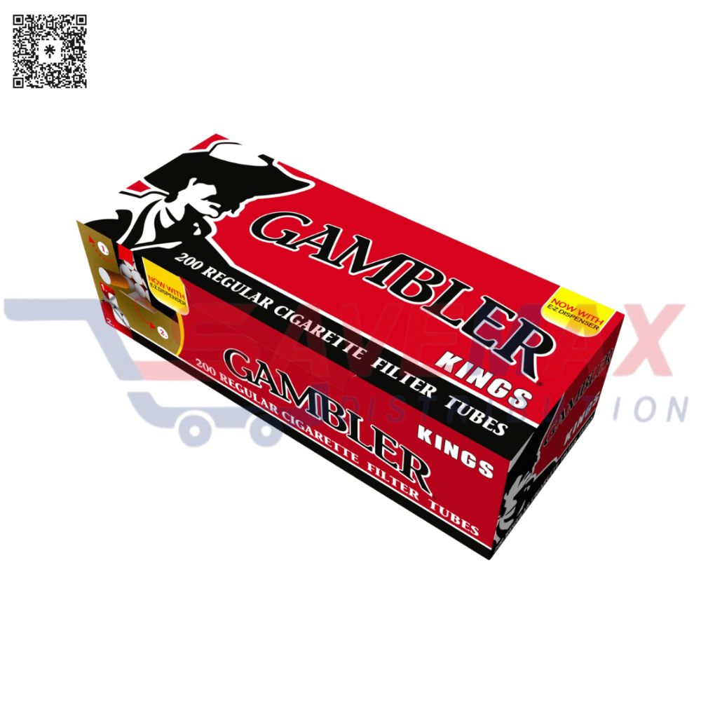 S02034 GAMBLER TUBES REG KING SIZE 200CT - Image 1