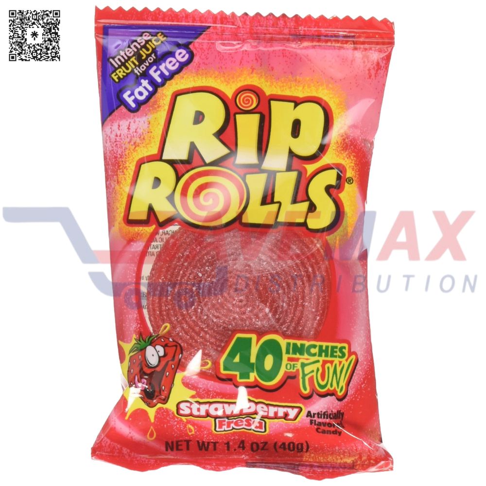 S02611 RIP ROLLS STRAWBERRY 24CT/1.4OZ - Image 1