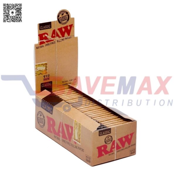 RAW CLASSIC ROLLING PAPERS 1 1/2 25CT