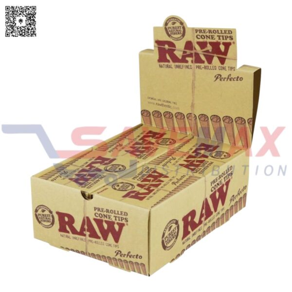 RAW PRE ROLLED CONE TIPS PERFECTO 20CT