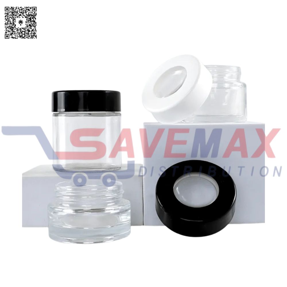 S05299 GLASS JAR 2OZ CHILD PROOF - Image 1