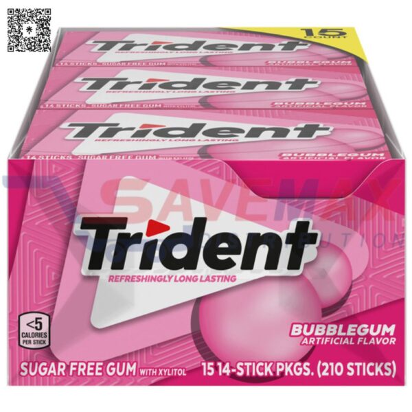 TRIDENT BUBBLEGUM 15CT