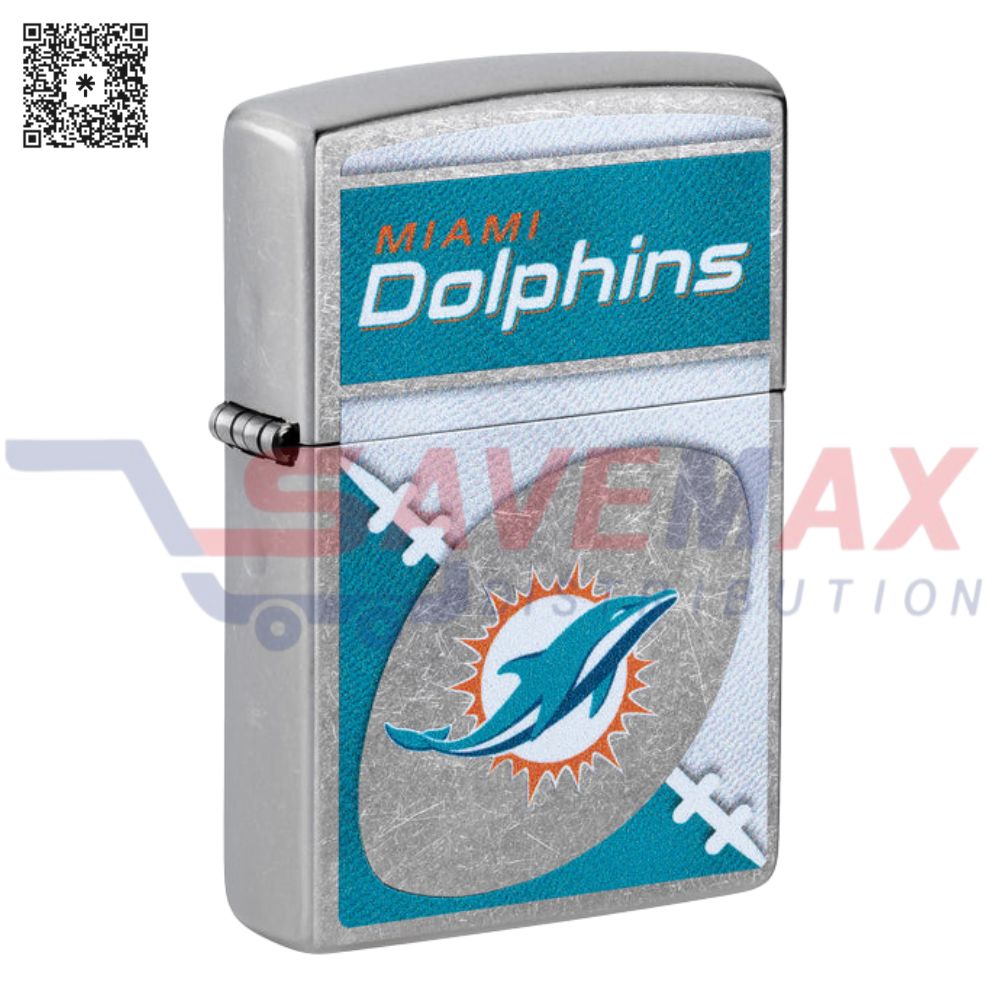 S05985 ZIPPO LIGHTER NFL MIAMI DOLPHINS 48438 - Image 1