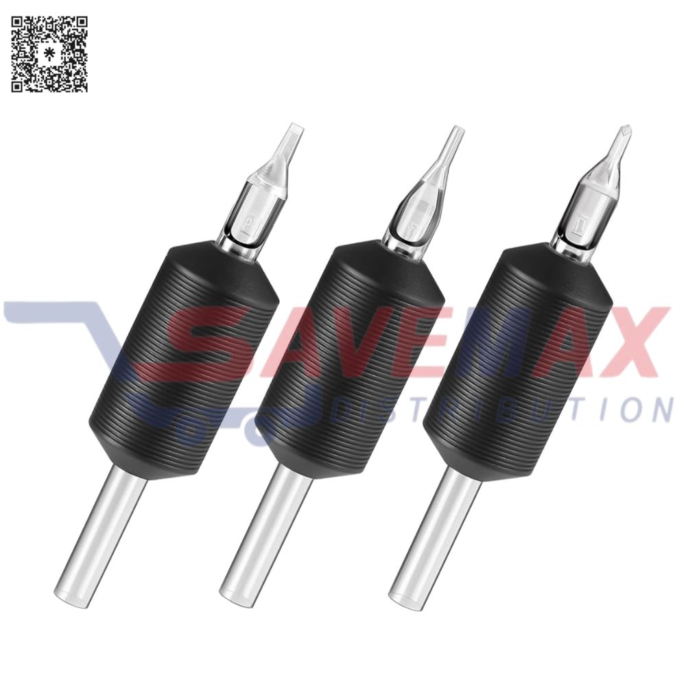 S06232 STERILE DISPOSABLE BLACK SILICONE GRIP WITH NEEDLE 20CT 1 INCH GN-3RS20 - Image 1