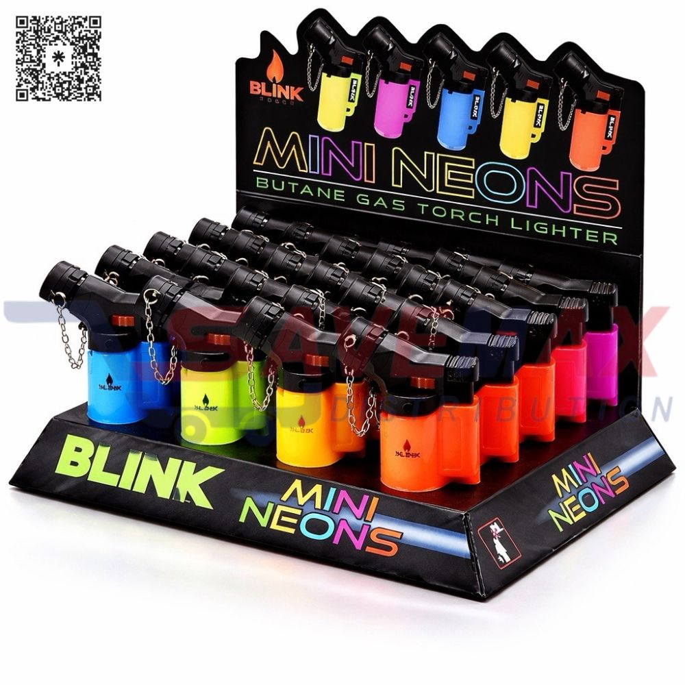 S06302 BLINK MINI NEONS TORCH LIGHTER 20CT - Image 1