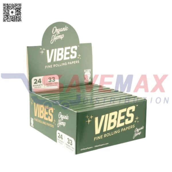 VIBES ORGANIC HEMP PAPERS + TIPS KG 24/33CT