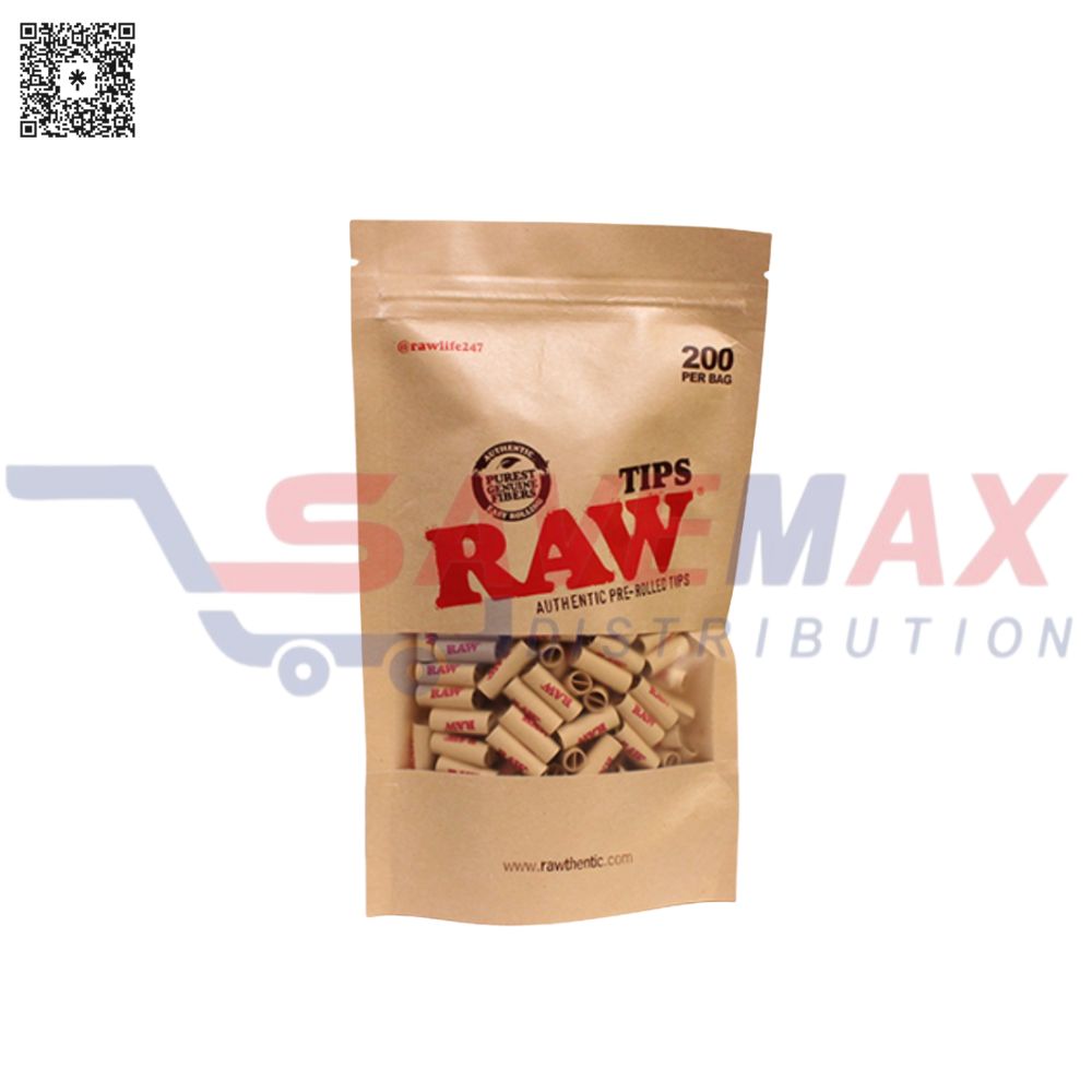 S08821 RAW PRE-ROLED TIPS 200PK/1CT - Image 1
