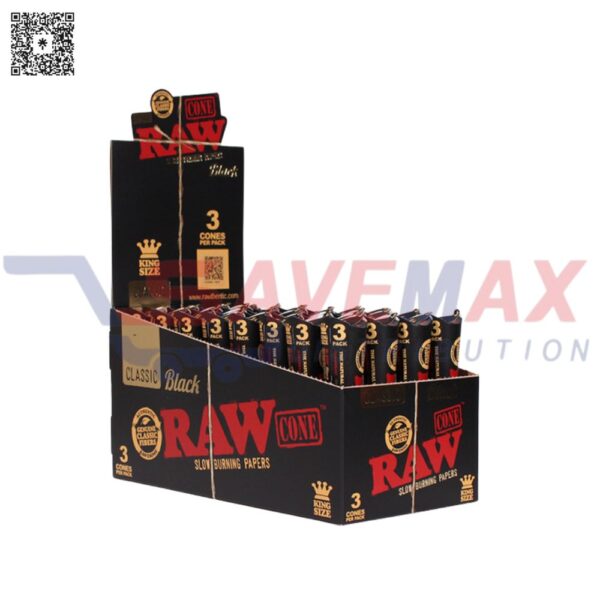RAW BLACK CLASSIC CONE 1 1/4 6/32PK