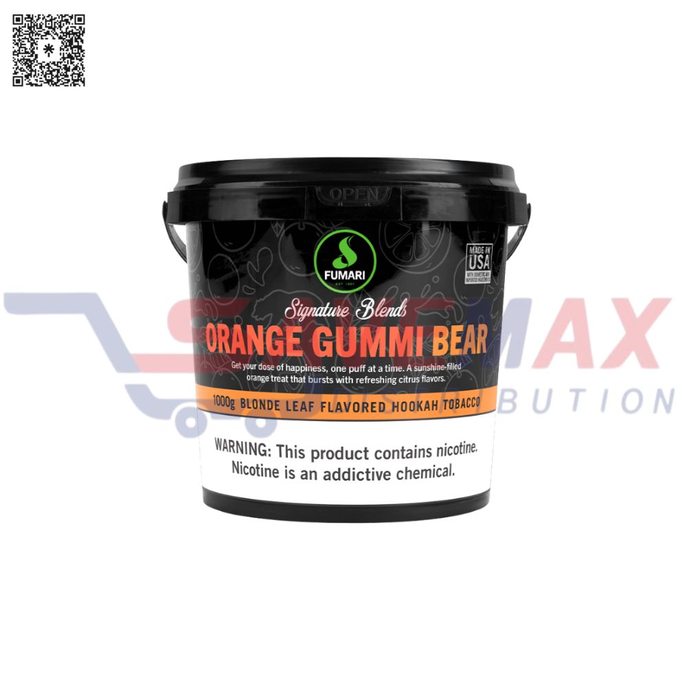 S10901 FUMARI ORANGE GUMMI BEAR 100GM POUCH - Image 1