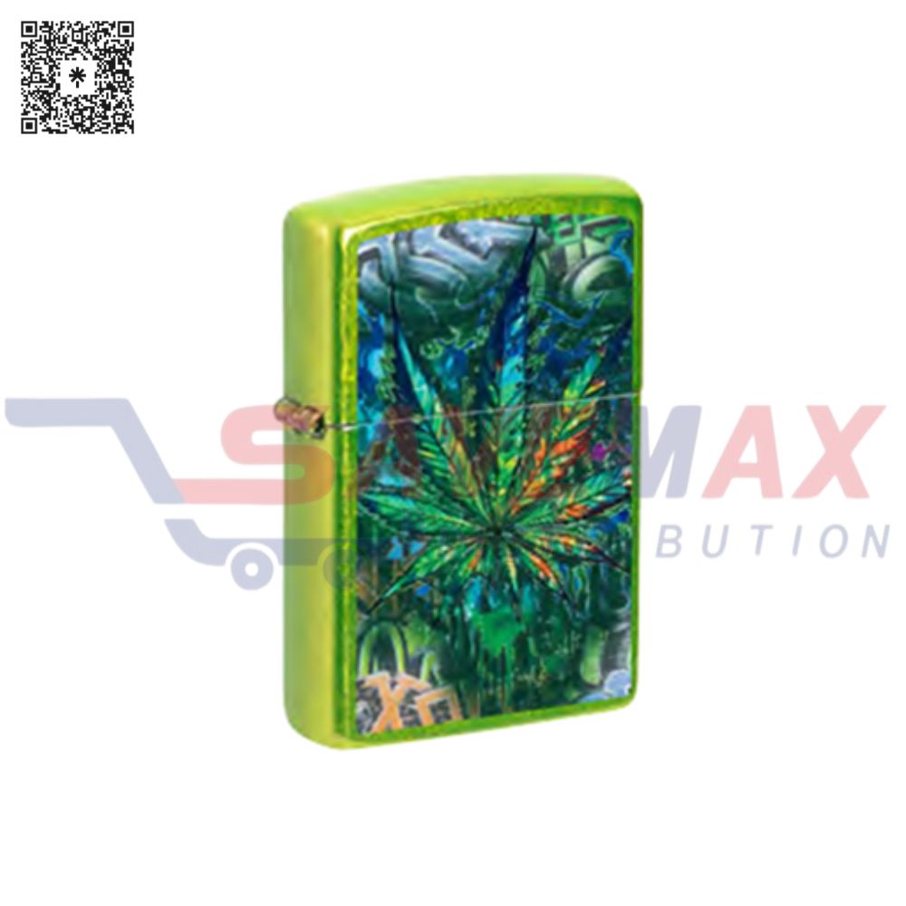 S11016 ZIPPO LIGHTER CANNABIS STREET ART DESIGN 46846 - Image 1