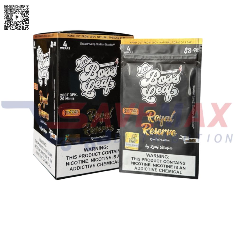 S11224 DA BOSS LEAF ROYAL RESERVE 4/20CT PP3.49 - Image 1