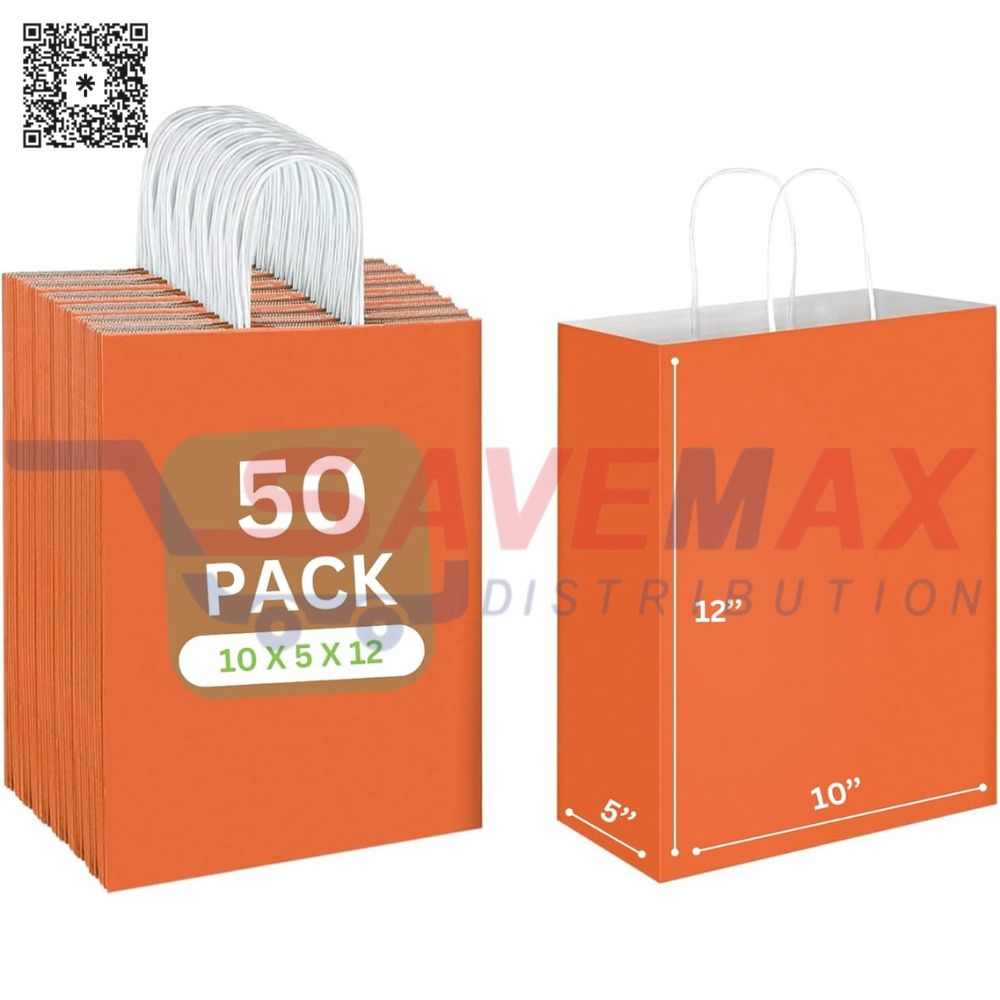 S11235 PAPER BAG 10X5X12.75 W/HANDLE 200CT - Image 1