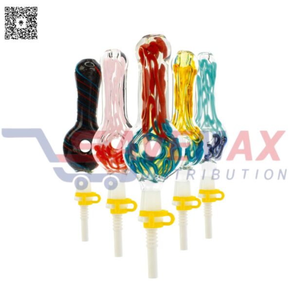 GLASS STRAW DONUT NECTAR COLLECTOR CERAMIC TIP