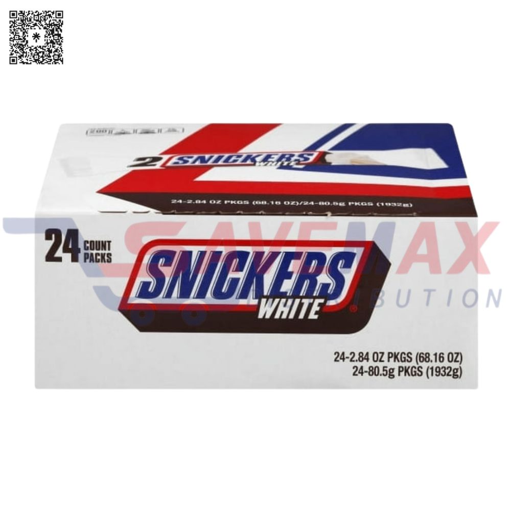 S11304 SNICKERS WHITE SHARE SIZE 24CT - Image 1