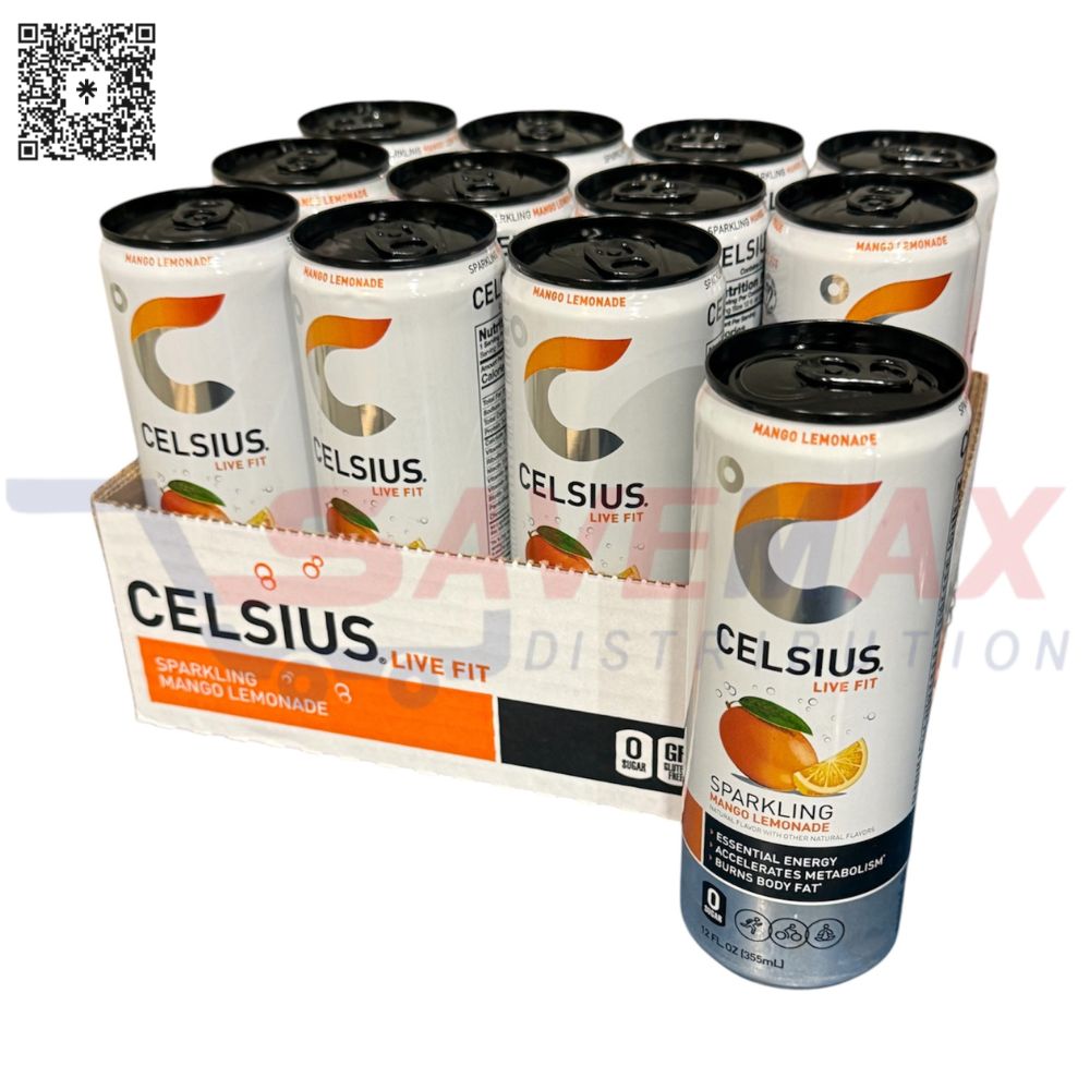 S11364 CELSIUS SPARKLING MANGO LEMONADE 12/12OZ - Image 1