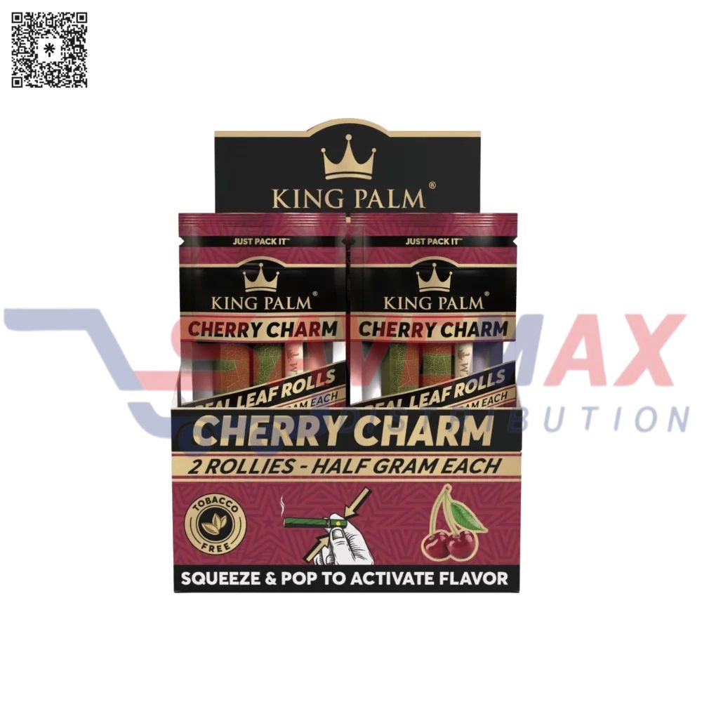 S00134 KING PALM CHERRY CREAM 2 ROLLIEAS HALF GRAM 20CT/2PK - Image 1