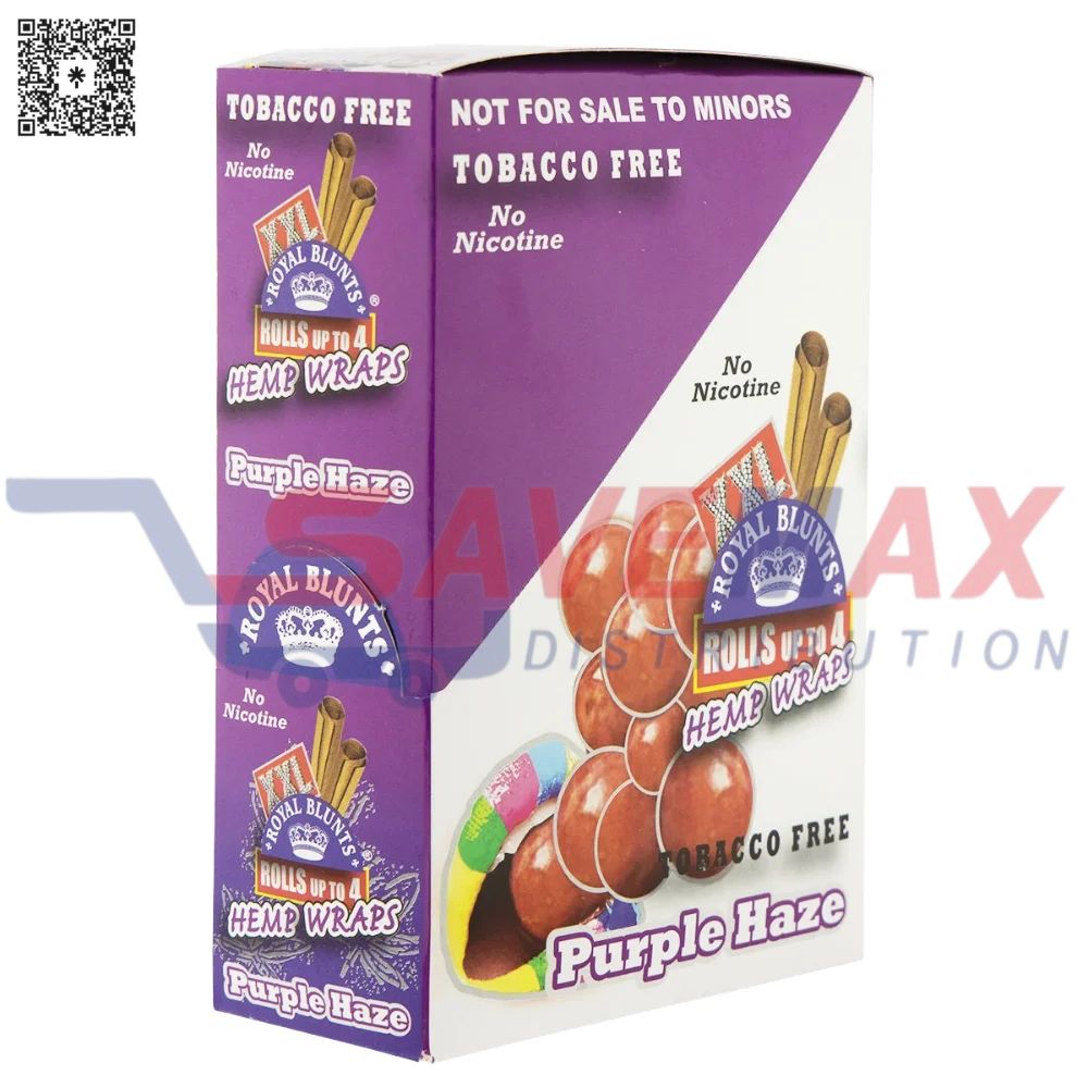 S00462 XXL RYL BLUNTS HEMP WRAPS PURPLE HAZE 25/2CT - Image 1