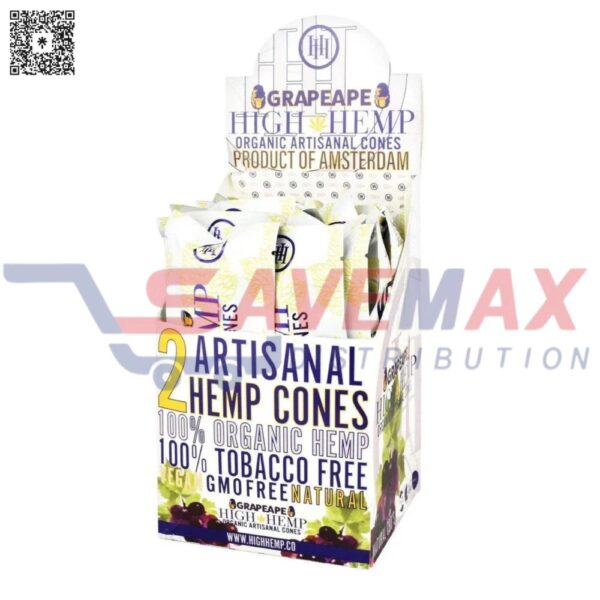 HIGH HEMP ORGANIC GRAPEAPE  WRAPS  CONES 2/ 15 CT