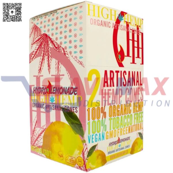 HIGH HEMP ORGANIC HYDRO LEMONADE  WRAPS  CONES 2/ 15 CT