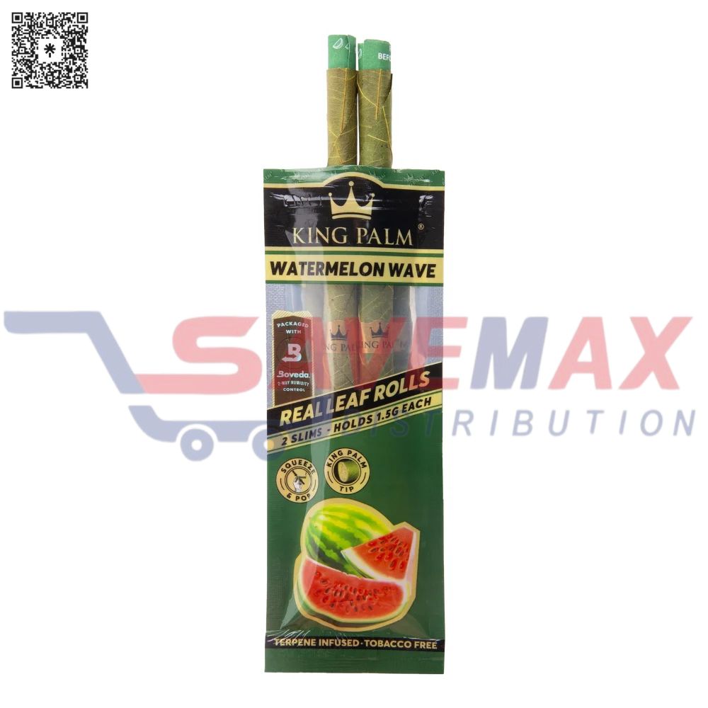 S01874 KING PALM WATERMELON WAVE 2 SLIMS 20 CT - Image 1
