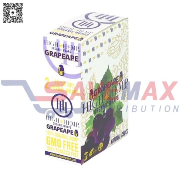 HIGH HEMP ORGANIC WRAPS GRAPEAPE 25 CT