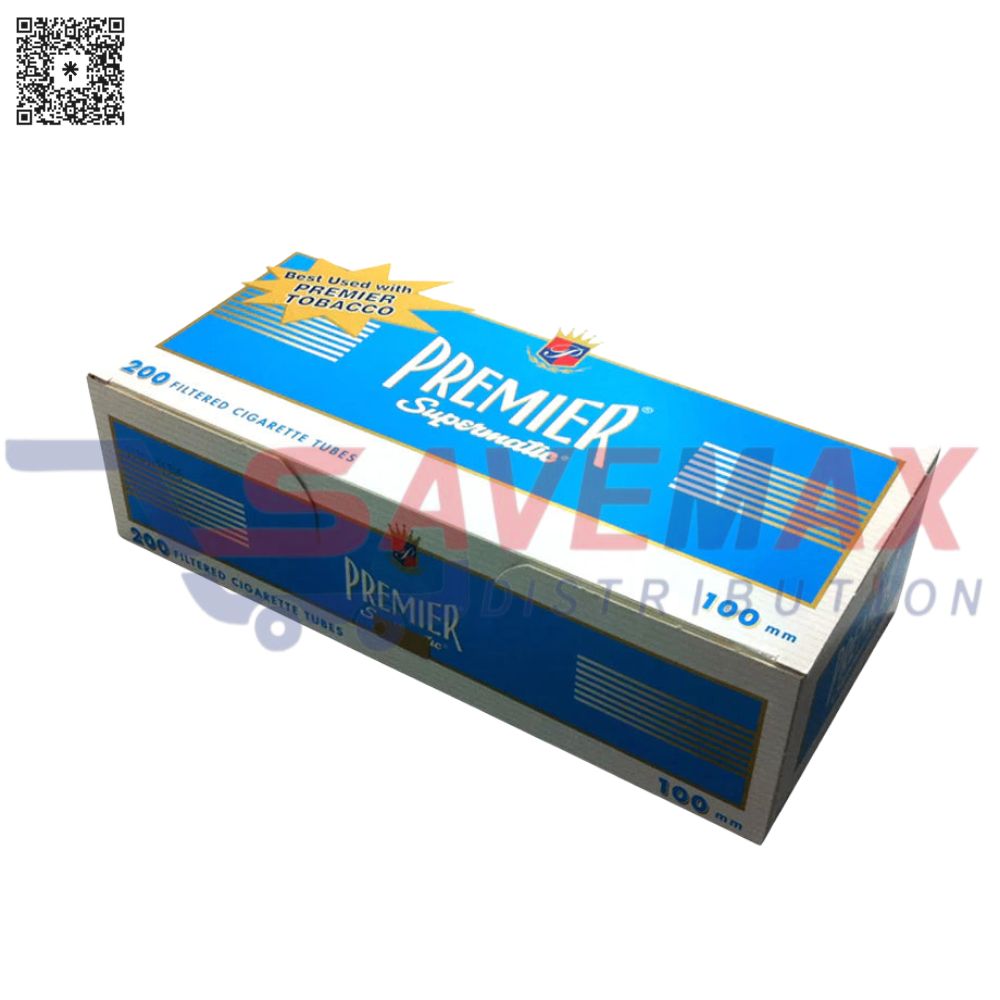 S02008 PREMIER TUBES LIGHT BLUE 100S 200CT 5PK - Image 1