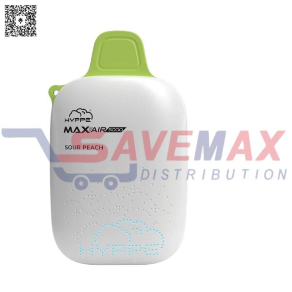 HYPPE MAX AIR SOUR PEACH 5000 PUFFS 5CT
