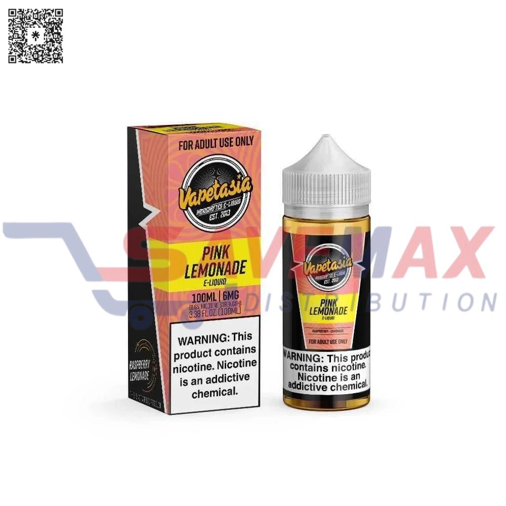 S05011 VAPETASIA PINK LEMONADE 100ML 6MG - Image 1