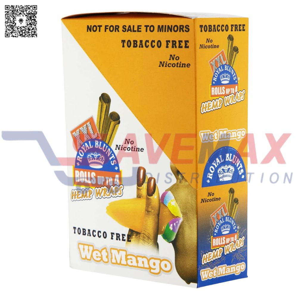 S05693 XXL RYL BLUNTS HEMP WRAPS WET MANGO 25/2CT - Image 1