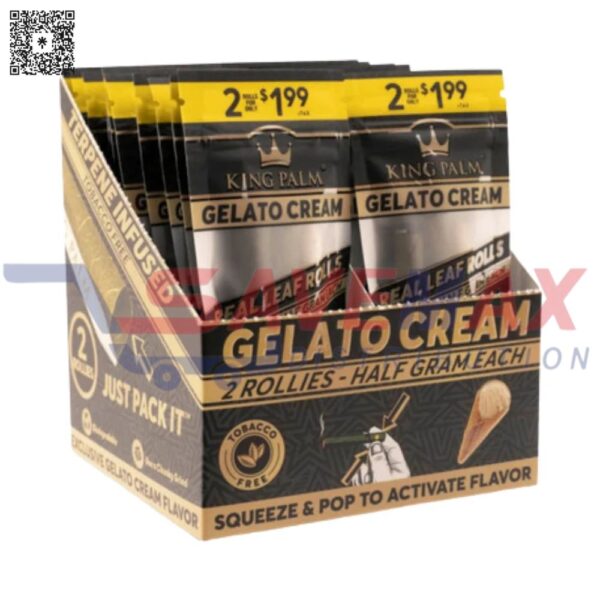 KING PALM 2ROLLIES GELATO CREAM 2FOR1.99 20PK