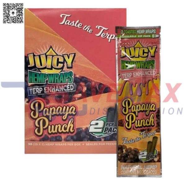 JUICY HEMP WRAPS PAPAYA PUNCH 25PK/2CT