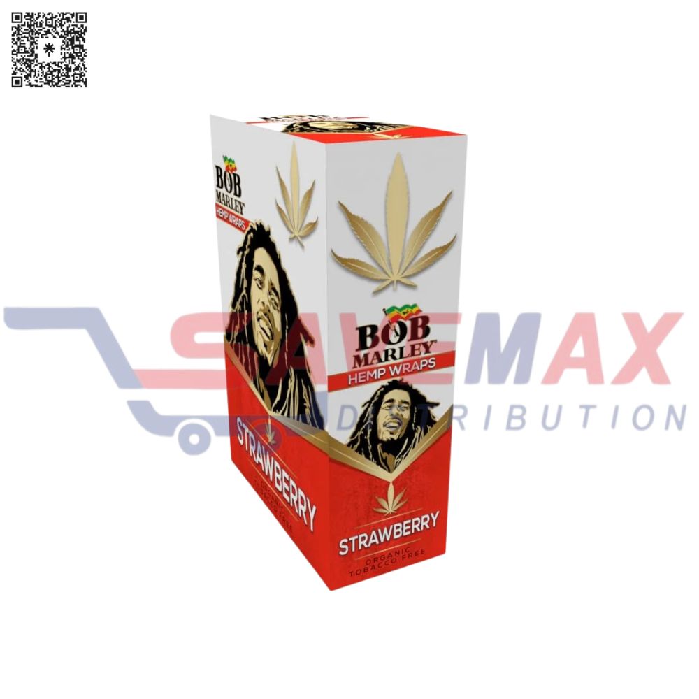 S07526 BOB MARLEY HEMP WRAPS STRAWBERRY 2/25CT - Image 1