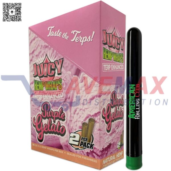 JUICY HEMP WRAPS PURPLE GELATO 25/2CT