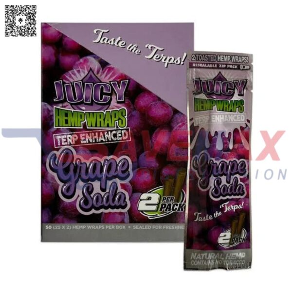 JUICY HEMP WRAPS GRAPE SODA 25CT/2CT