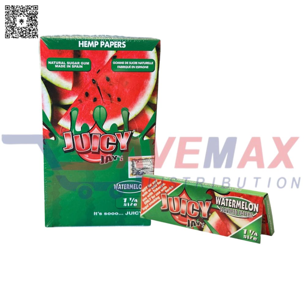 S09025 JUICY JAYS ULTRA THIN WHAMBAM WATERMELON 1 1/4 24PK - Image 1