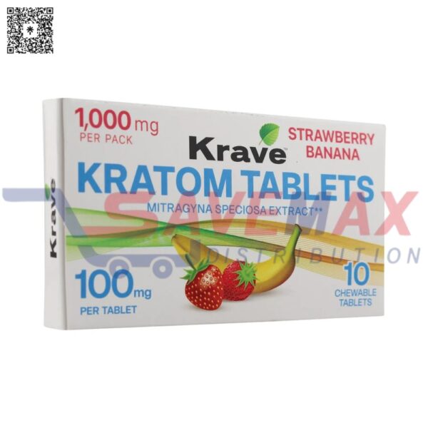 KRAVE TABLETS STRAWBERRY BANANA 1000MG 6/10CT
